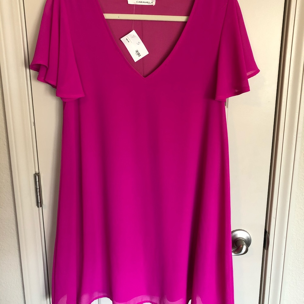 Caramela Fuchsia Shift Dress W/ Tags